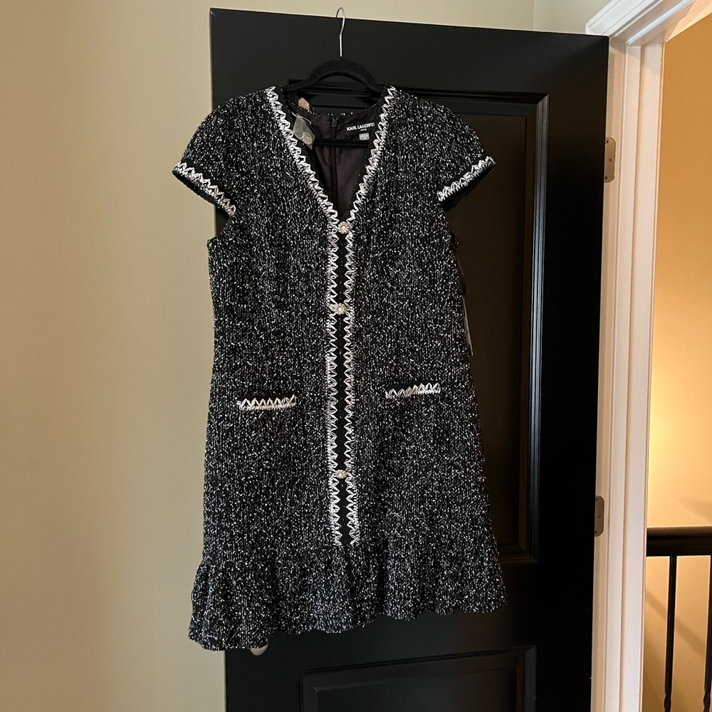 New with tags never worn Karl Lagerfeld Tweed Shift Dress
